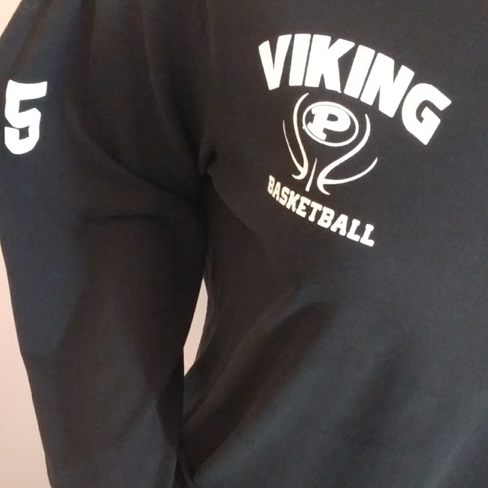 Nike Viking Basketball Size L-G Women's Black Hooded Long Sleeves Sweatshirt. - Picture 6 of 11